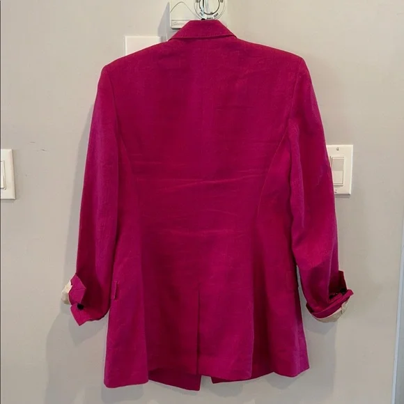 Theory Double Tailor Blazer Jacket in Pop Fuschia - Picture 8 of 14
